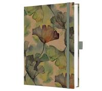 Sigel JN857 Notebook Jolie - Pure Ginkgo - approx. A5 - lined - hardcover - yellow/green/brown - 192 p. - 100 gsm - FSC-certified