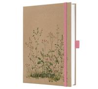 SIGEL JN863 Notebook Jolie - Pure Glade - approx. A5 - lined - hardcover - brown/green/pink - 192 p. - 100 gsm - FSC-certified