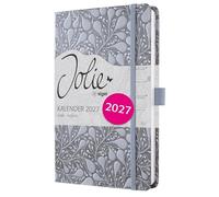 SIGEL Jolie 2027 weekly planner A5, hard cover | 7J361, calendar, planner, organiser, FSC certified, medium blue, black