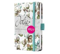 SIGEL 7J362 Weekly planner Jolie 2027-1 year - approx. A6 - Clover Seafoam - 2 pages = 1 week - hardcover - 80 gsm - turquoise/green - 174 p. - FSC-certified