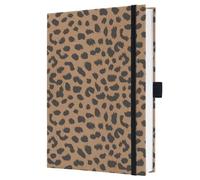 Sigel Jolie Notebook Hard Cover A5 Ruled Kraft Cheetah (Pack of 2)