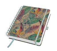 SIGEL JN821 Spiral notebook Jolie - Pure Paradise Blue - approx. A5 - dotted - hardcover - blue/pink/yellow/green - 240 p. - 120 gsm - FSC-certified