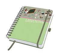 Sigel JN654 Spiral notebook Jolie - Garden Love - approx. A5 - blank - hardcover - brown/green/pink - 240 p. - 120 gsm - FSC-certified