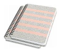 SIGEL JN600 Spiral notebook basic, A5, dotted, hard cover, polka dot pattern, Pink/Black/White, 2 Pieces - Jolie
