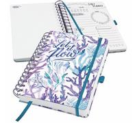 SIGEL JP204 Jolie Daily planner undated, Underwater Miracles, 120 gsm, 16,8 x 21,5 cm, hardcover, 240 pages, purple, Turquoise, petrol Blue