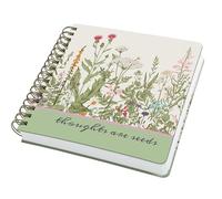 Sigel JQ200 Spiral notebook Jolie - Wild Herbs - approx. A5 square - dotted (dot grid) - hardcover - lime green/light grey/pink/orange - 240 p. - 120 gsm - FSC-certified