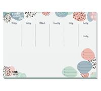 SIGEL JS101 Tear Off Paper Desk Pad, Weekly Planner A3, 30 Sheets, Vegan, Made from Sustainably Made Paper, Jolie Rose Inspiration