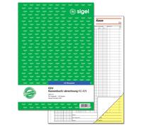 Sigel KG429 EDV Accounting Book with Copy Paper, Tax Rail 300 A4 2 x 50 Sheets w