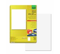 SIGEL LA182 Universal Permanent Labels, White, 21 x 29.7 cm, 100 lbl equal to 100 sheets, White