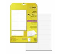 SIGEL LA321 Universal Address Labels, 9.91 x 3.81 cm, 350 lbl equal to 25 sheets, White