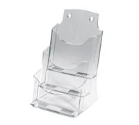 SIGEL LH132 Table-Top Literature Holder, for A5, with 3 compartments, uv resistant acrylic, clear, 1 Piece