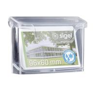 SIGEL LH326 Outdoor Wall-Mounted Business Card Holder, for up to 60 Cards, uv re