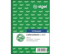Sigel LI625 Delivery Notes with reciepts Pack of 2 x 50 Sheets, 1 x A6 Pack of 1 Black