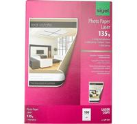 SIGEL LP141 Photo Paper for Colour Laser/ Copier, A4, White, 135gsm, 100 sheets