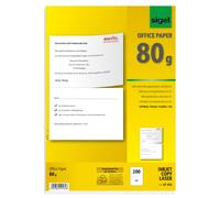 SIGEL LP202 Special Microperforated Multipurpose Office Paper, White, A5/A4, 80gsm, 100 A4 sheets equal to 200 A5 sheets