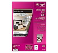SIGEL LP343 Photo Paper for Colour Laser/ Copier, A3, White, 135gsm, 100 sheets
