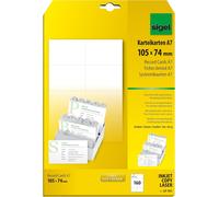 SIGEL LP701 Record Cards / Index Cards, A7, 185 gsm, 160 Pieces equal to 20 sheets, White