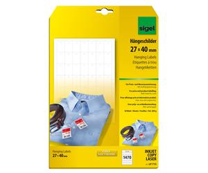 SIGEL LP715 Price Tags, 2.7 x 4 cm, 200 gsm, White, 1470 Pieces equal to 30 shee