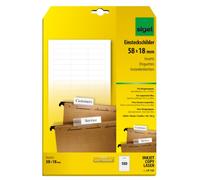 SIGEL LP725 Piece Inserts for suspension files, 5.8 x 1.8 cm, 185 gsm, 180 Pieces equal to 4 sheets, White