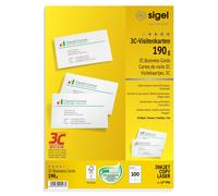 SIGEL LP790, 85x55 mm (A4), Business Cards, 3C, smooth cut all around, 190 gsm,