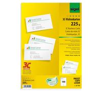 Sigel LP795 225 gsm A4 85x55mm 3C Bright White Business Cards - 100 pcs