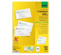 SIGEL LP796, 85x55 mm (A4), Business Cards, 3C, smooth cut all around, 225 gsm,