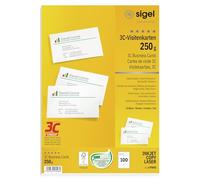 sigel Business Cards LP800 - 85x55 mm (A4) - 250 gsm - smooth cut - printable