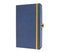 SIGEL LS104 Notebook, A5, Squared, hardcover - Ideal as a Diary, Bullet Journal, idea Book, Writing Book - 176 Pages, Blue/Yellow - Linsescape