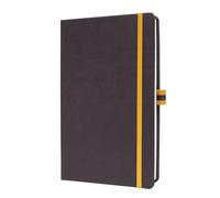 Sigel Linescape Notebook A5 148x213x16mm Hardcover PU 176 80gsm Ruled Pages 80gsm With Pen Loop & Elastic Fastener & 2 Ribbon Markers Dark Grey - LS1