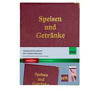 Sigel menu Folder with Embossed in Gold and Rubber Binding for A4-1 Piece Claret