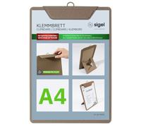 SIGEL Menu Holder with Clip 23 x 33 cm | KB120, holds up to 20 A4 sheets, beige, for efficient document and form organization