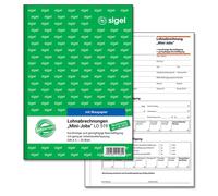 Sigel Mini Jobs, LO519 Labor Abrechnungen Neufassung Valid from 01.01.2015 A5 50 Sheets with Carbon Paper