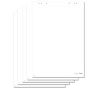 Sigel MU166 Flipchart Pad, Blank, 68 x 99 cm, with Perforation, 100 Sheets (5 Pads of 20 Sheets), Made from Sustainable Paper, Flipchart Paper