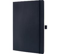 Sigel Notebook A4 Ruled Sewn Side Bound Plastic Soft Cover Black Perforated 194 Pages