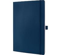 Sigel Notebook A4 Ruled Sewn Side Bound Plastic Soft Cover Midnight Blue Perforated 194 Pages