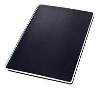 Sigel Notebook A4 Ruled Spiral Side Bound Plastic Hardback Black Perforated 160 Pages