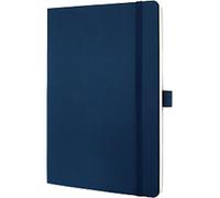 Sigel Notebook A5 Ruled Side Bound Plastic Soft Cover Midnight Blue Perforated 194 Pages