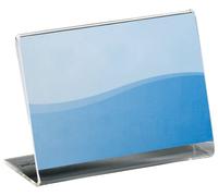 SIGEL PA107 Sign Holder, slanted, for 9 x 6 cm, single-sided presentation, acryl