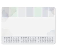 SIGEL Paper desk pad 2026/2027/2028 A2 | H6312, rounded corners, Pastel Planner design, light grey/light blue/light green, 30 sheets