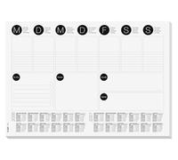SIGEL H6506 Paper desk pad- weekly planner - grey - A3-2026/2027 - DE/EN/FR/NL - 30 sheets - FSC-certified