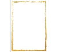 SIGEL Pattern Paper A4 | DP614, double-sided, white/golden frame, 200 g/m², 50 sheets