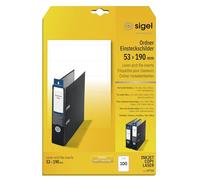 SIGEL PC Labels 21 x 29.7 cm | LP734, pack of 100, for lever arch files, 5.3 x 19 cm, 185 gsm