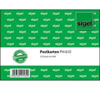 Sigel PH610 Postcards A6 Horizontal 10x Booklets of 25 Postcards (250 Postcards Total)