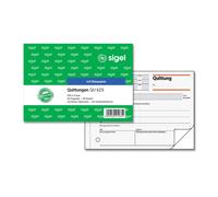 Sigel QU625 Receipt Pad A6 Landscape 2 x 50 Sheets, Pack of 1 1 Items, 50 Sheets