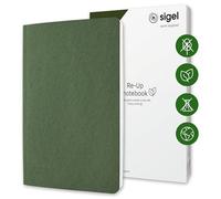 Sigel RU204 Notebook Re-Up - approx. A5 - squared - softcover - moss green - 100 p. - NCP vegan-certified