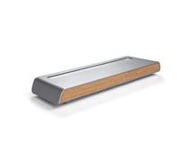 SIGEL SA401 Pen Tray, metallic/wood look, acrylic with felt, 24 x 7.5 x 2.25 cm