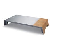SIGEL SA404 Designer Monitor Stand, metallic/wood look, acrylic, 52 x 25 x 8 cm