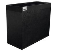 SIGEL SA535 Pencil Cup, imitation leather, 13 x 10.7 cm, Black