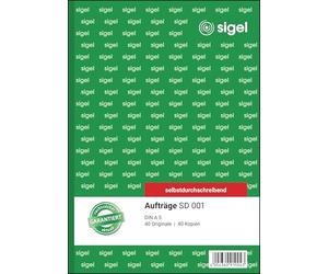 Sigel SD001 Order Book A5 2 x 40 Sheets Carbonless 1 Piece