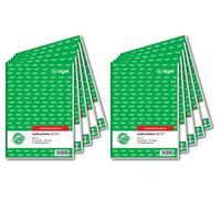 SIGEL SD011/10 Delivery Notes A5, 2 x 40 Sheets, Self-Copying, Pack of 10, Micro-Perforated, with Filing Punch, Made from Sustainable Paper